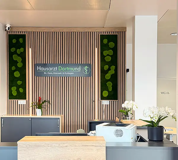 Vorschau vom Empfangsbereich unserer neuen Hausarztpraxis in Hörde