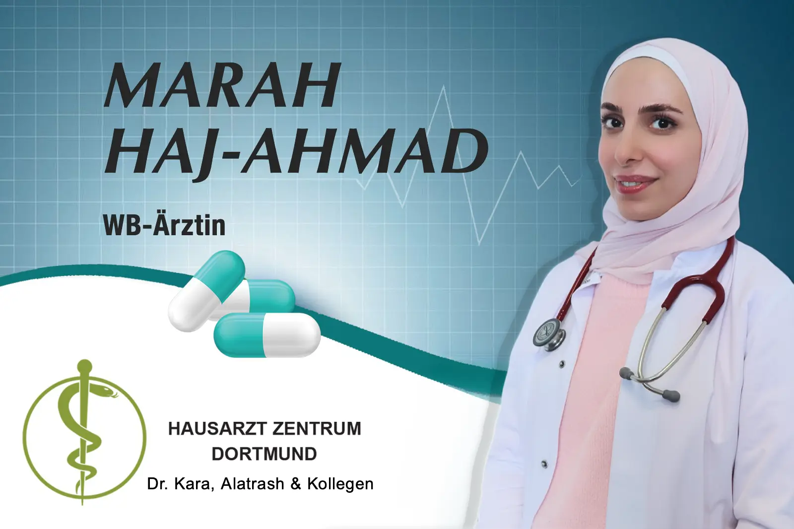 Porträtbild von Frau Marah Haj Ahmad - WB-Ärztin für Allgemeinmedizin Porträtbild von Frau Marah Haj Ahmad - WB-Ärztin für Allgemeinmedizin